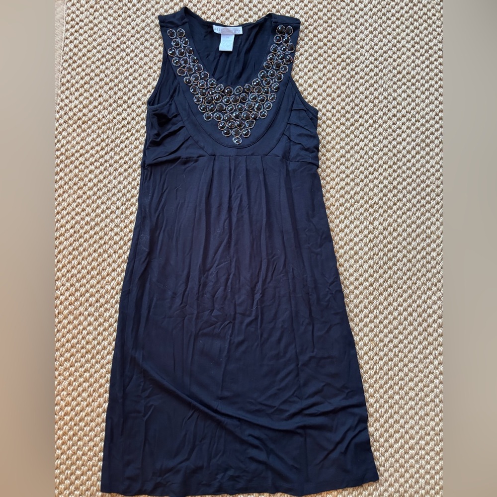 Design History Black Tank Beaded Dress Size XS